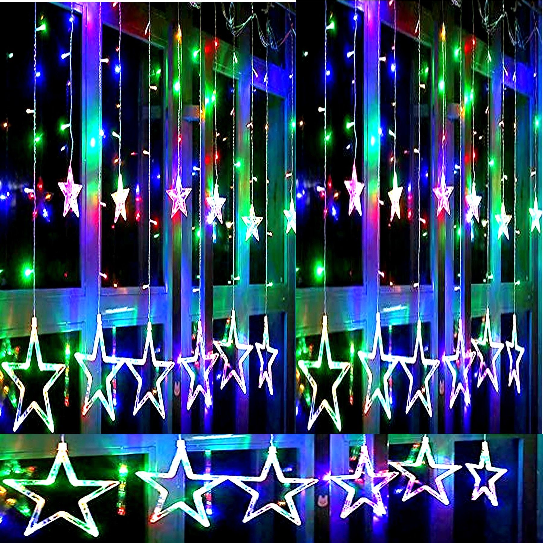 138 LEDs 2.54 m Multicolor Flickering Star Rice Lights-image-37
