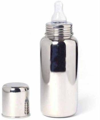 High Quality Stainless Steel Baby Feeding Bottle & Silicon Nipple with Extra Cap for Traveling Purpose-image-32