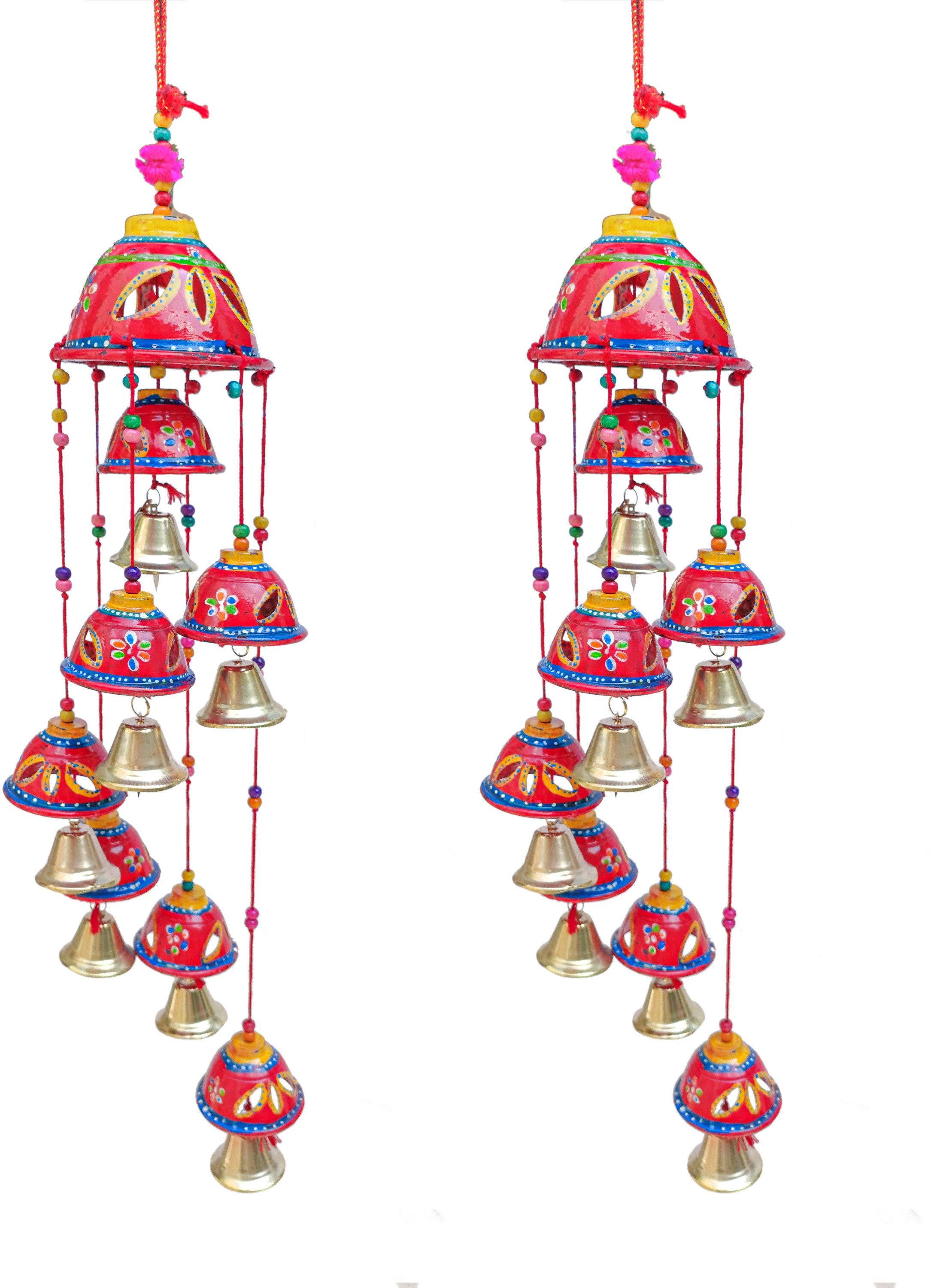 fashion art Wind Chime with Bell for Door Hanging Toran Balcony Gift Items Office for Home/ Office/Balcony/Living Room (PC of 2) Paper Windchime-picture-34