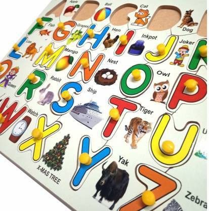 Wooden english alphabet for kids | Learning toy | Educational Board Puzzle-image-7