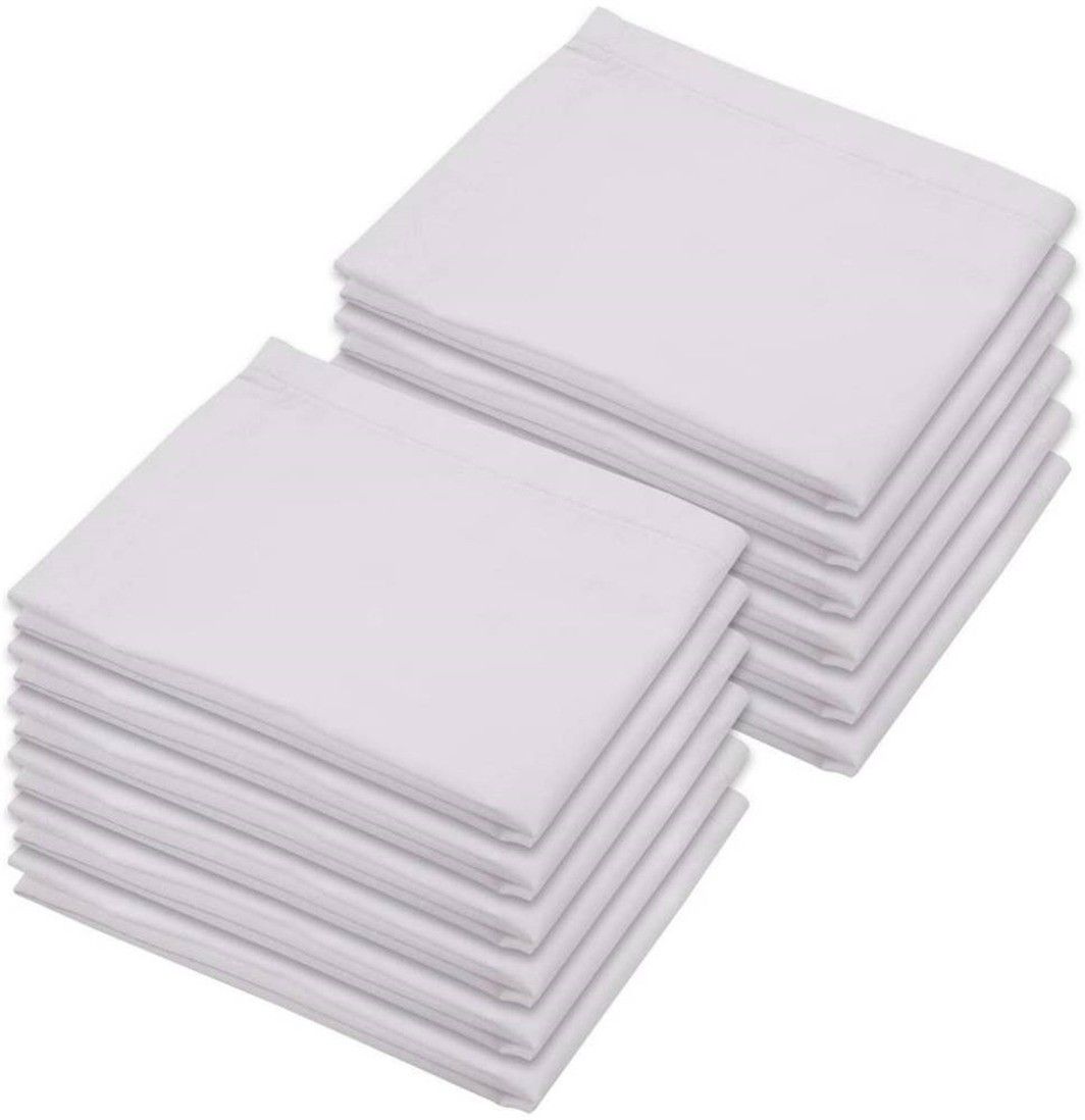 YIMK PACK OF 12 ["White"] Handkerchief-picture-27