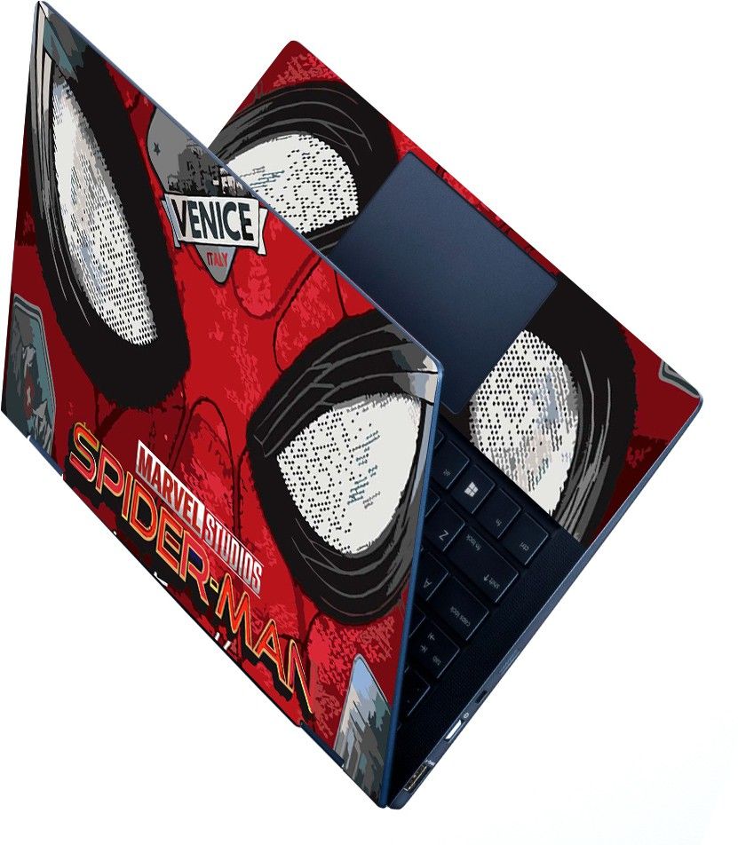 FineArts HD Printed Full Panel Laptop Skin Sticker Vinyl Fits Size Upto 15.6 inches No Residue, Bubble Free - Marvel Spiderman Eyes Self Adhesive Vinyl Laptop Decal 15.6-picture-23