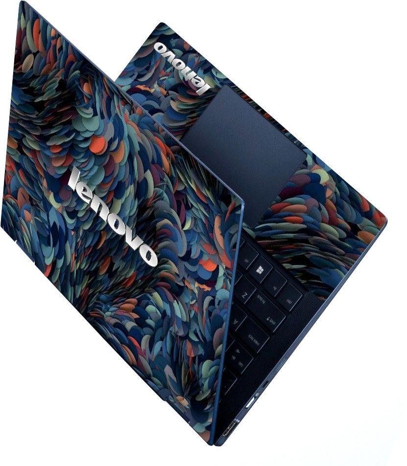 FineArts HD Printed Full Panel Laptop Skin Sticker Vinyl Fits Size Upto 15.6 inches No Residue, Bubble Free - Lenovo 3D Circles Vinyl Laptop Skin Compatible for 15.6 inch-image-19