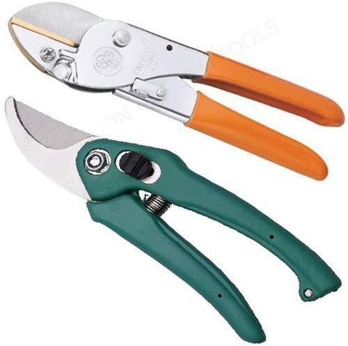 Flemingo Orange Garden Shears, Garden Pruner, Gardening Cut Tools + Garden Scissor, Garden Shears Pruners Scissor, Cutter Anvil Pruner