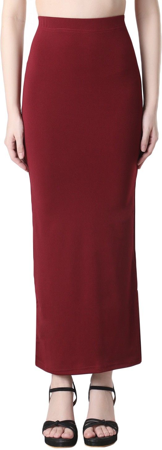 Women Solid Pencil Maroon Skirt-image-35