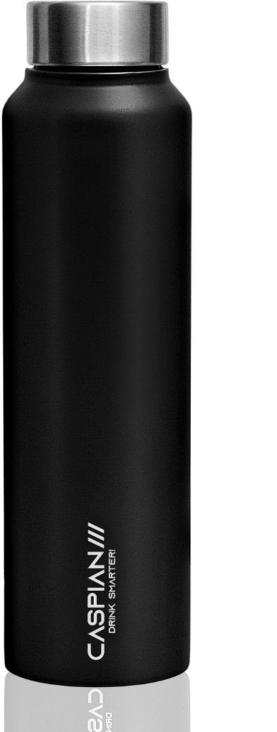caspian /// CASPIAN Astra Stainless Steel Fridge Water Bottle, 1000 ML, Set of 1, Black 1000 ml Steel Bottle-picture-15