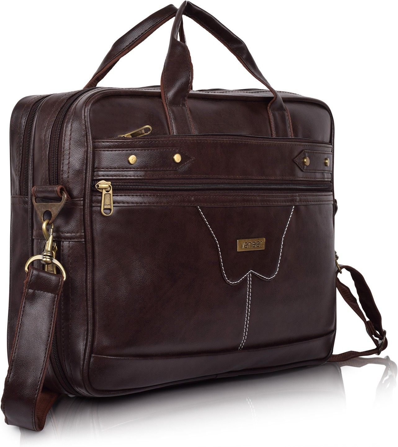 veneer Men Brown Messenger Bag - Extra Spacious-picture-32