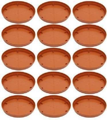 gaurav plast Flower Pot Plant Saucer Base Plate Planter Tray 6 inch Terracotta plant pot (Set of 15 Plant Container Set Plant Container Set (Pack of 15, Plastic) Plant Container Set-picture-22