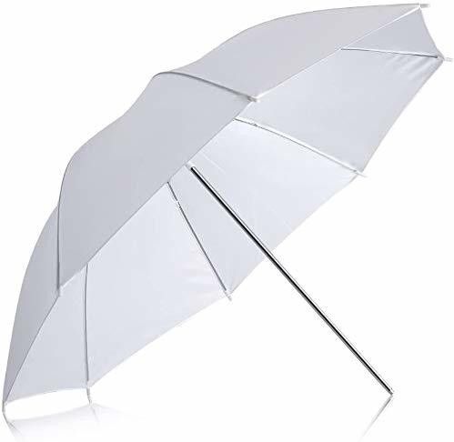 Hiffin 100 cm white umbrella for studio strobe flash sungun photography studio light flash White Reflector Umbrella White Reflector Umbrella-image-8