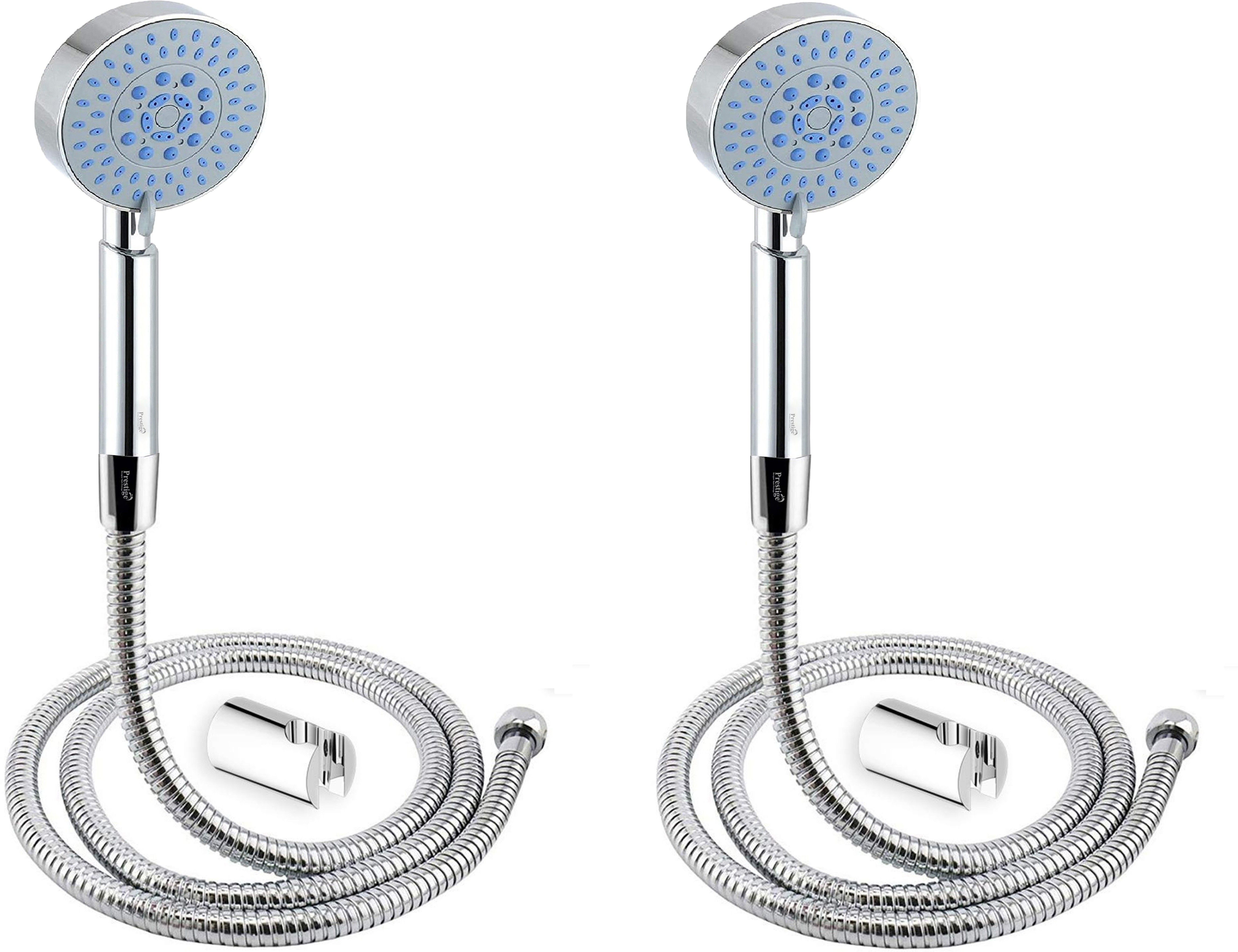 Prestige 5 Gear Multi Adjustable Rain Spray Hand Shower with 1.5mtr SS Shower Tube and Wall Hook-(Pack of 2) Handheld-image-23