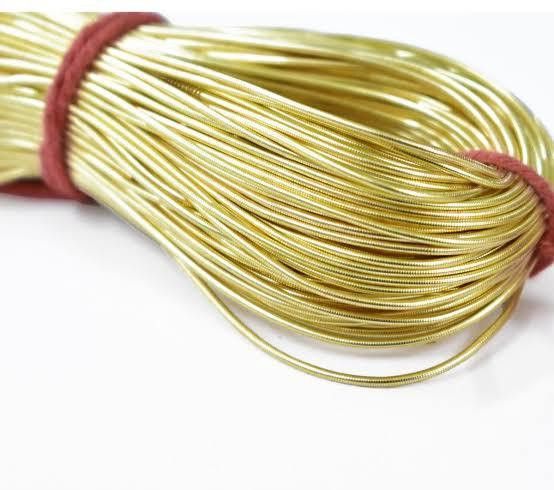 Dapka (French wire) Mango gold for aari zardozi work embroidery material-image-46