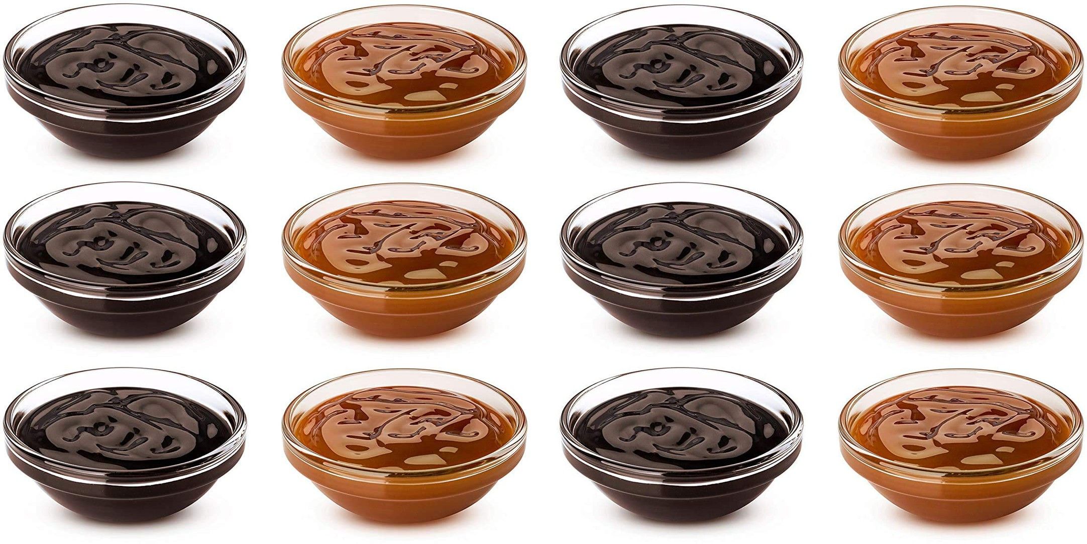 Borosilicate Glass Sauce Bowl Thailand Glass Stackable Small Chutney Bowl Food Serveware ,Sauce Bowl and serving Bowl 12 Pcs .Set ( 35 ml )-image-26