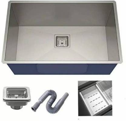 Premium quality Single bowl kitchen sink 304 HANDMADE KITCHEN SINK HEAVY-DUTY PREMIUM QUALITY CHROME MATT FINISH (24"×18"×10") SILVER WEIGHT 8KG sound proof Vessel Sink (Silver) Premium quality Single bowl kitchen sink 304 HANDMADE KITCHEN SINK HEAVY-DUTY PREMIUM QUALITY CHROME MATT FINISH (24"×18"×10") SILVER WEIGHT 8KG sound proof Vessel Sink (Silver) Vessel Sink-image-5