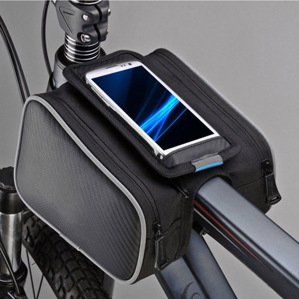 nksa Bicycle Double Sided Bag – Water Resistant for Cycle for up to 7 inch Phones Bicycle Phone Holder-picture-18