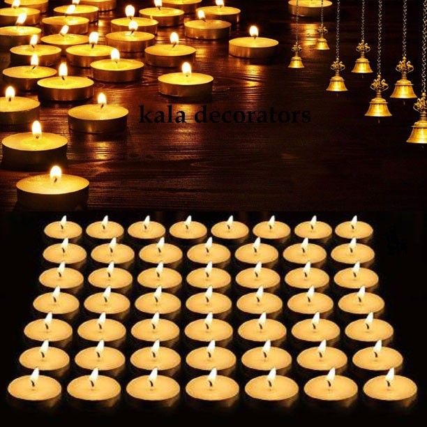50 Unscented Tealight Candles, Daily Use, Smokeless MultiPurpose, Birthday, Festive, HomeDecor Candle Candle