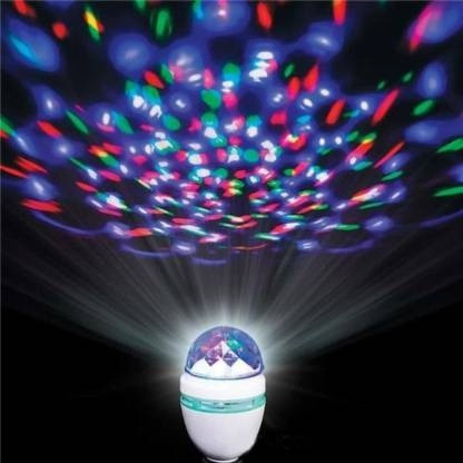 ar trade Rotating LED Crystal Bulb Magic Disco Light Night Lamp for Party/Home Decoration Multi Color LED Light Single Disco Ball image 1