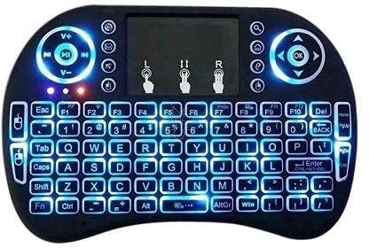Viraan Mini Wireless Keyboard with Touchpad and Multimedia Keys for Android TV Box, Windows, Android & iOS Devices ( Black ) Led Light Buttons Wireless Standard Multi-device Keyboard-image-9