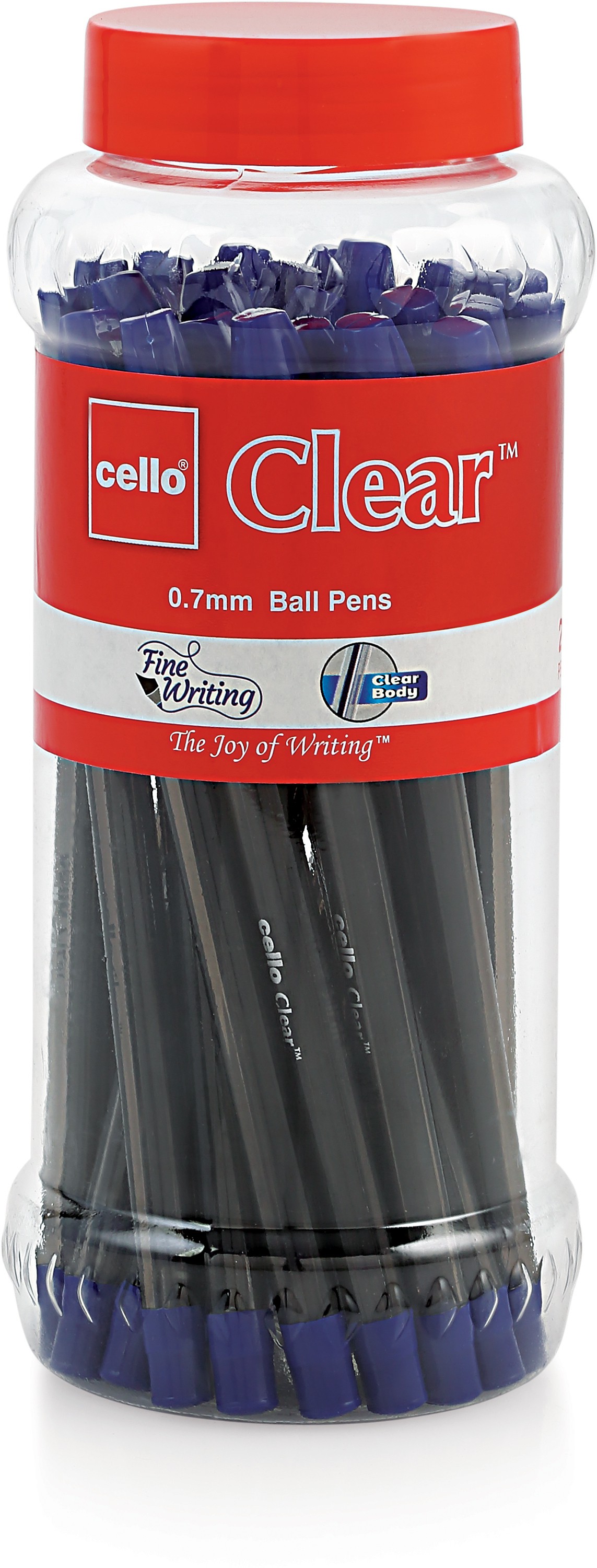 Cello Clear Ball Pen (Pack of 25, Blue)