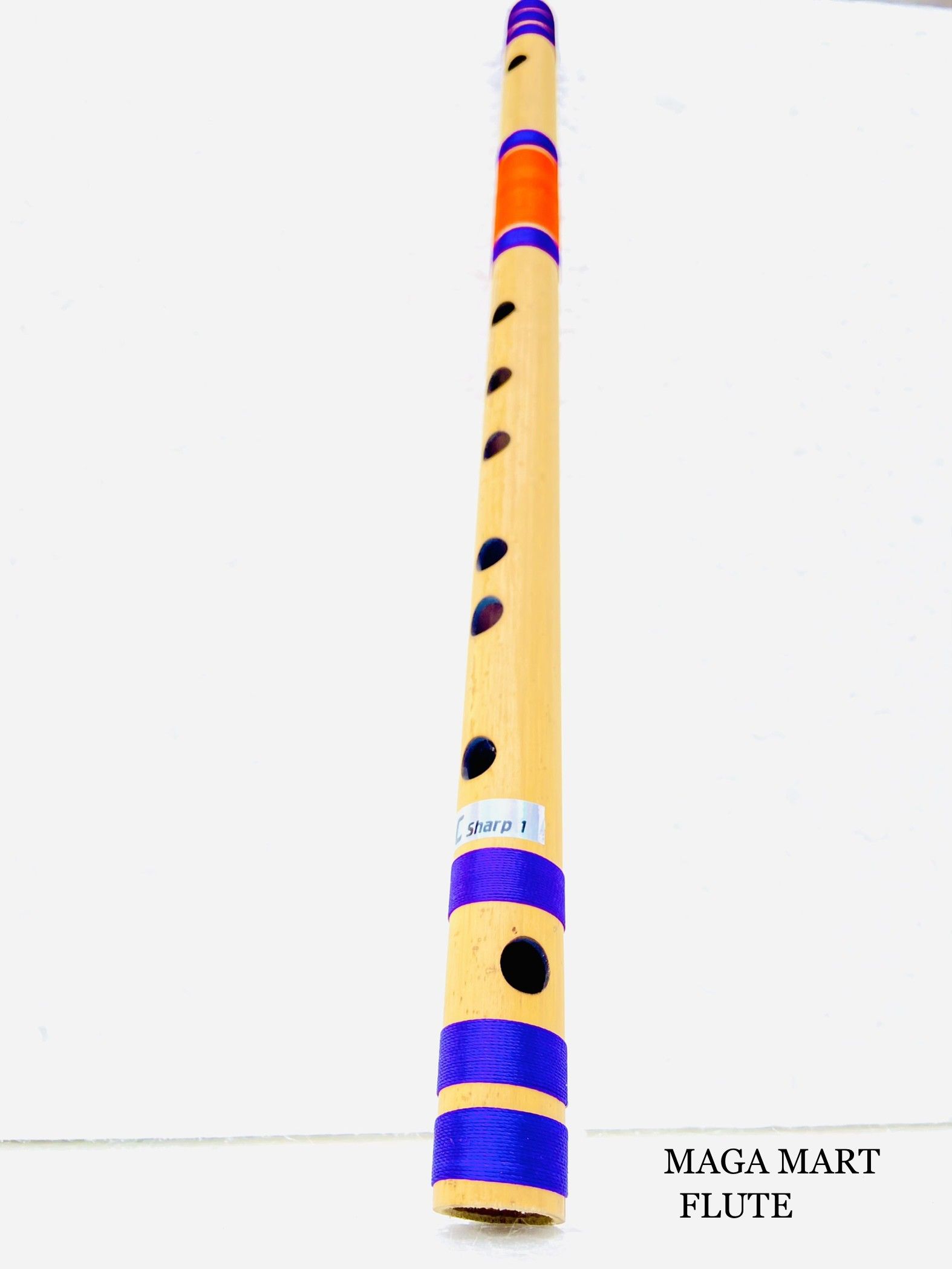 maga mart Musical Flutes Bamboo Flutes C Natural 7 Hole Right Hand Bansuri Size 19 Inch Bamboo Flute-picture-19