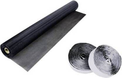 iblay Fibre Adults 5FT x 6Ft Super Quality fibreGlass mosquito mesh for window with self adhesive Hook and Loop tape, Black Mosquito Net (Black) HDPE - High Density Poly Ethylene Washable Adults Mosquito Net-picture-13