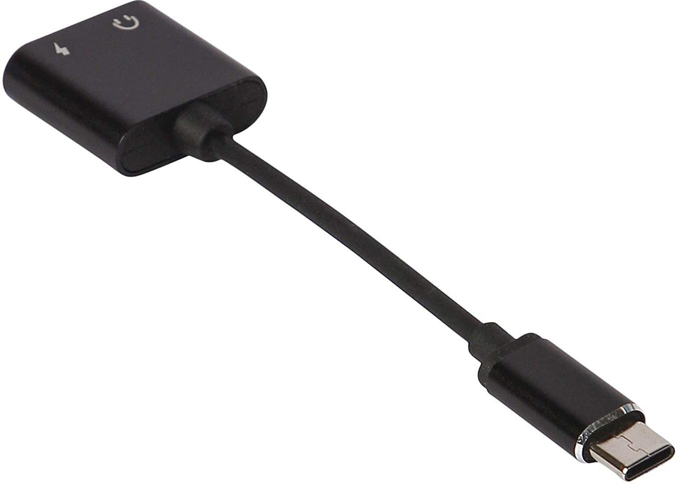immutable black 89 _compatible 2 in1 audio splitter earphone converter & phone charger | double ports | calling features, music control, audio & charging jack splitter adapter phone converter