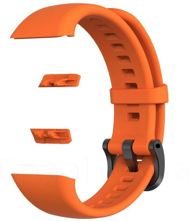 J'TTON Replacement Silicon Strap for Honor Band 6 & Huawei Band 6 (Plain Orange) Smart Band Strap-image-29