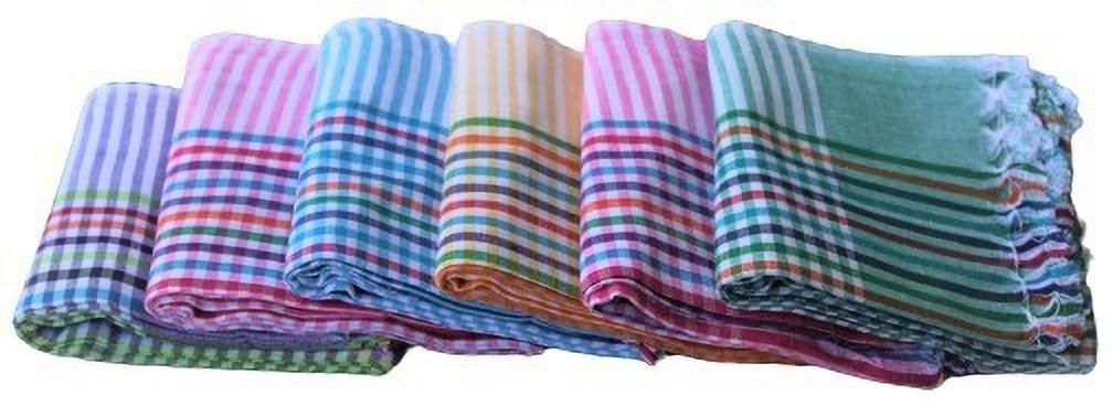 GUNTAKAS KHADI CHECKED HAND KERCHIEF PACK OF 12 . KING SIZE 22*22 INCHES SUITABLE FOR ALL MEN AND WOMEN ["CHECKERED"] Handkerchief-picture-49