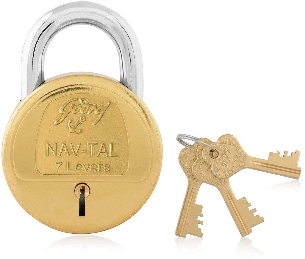 godrej Locking Solutions and Systems Navtal Key Padlock (Gold, Brass Finish) Lock-picture-11