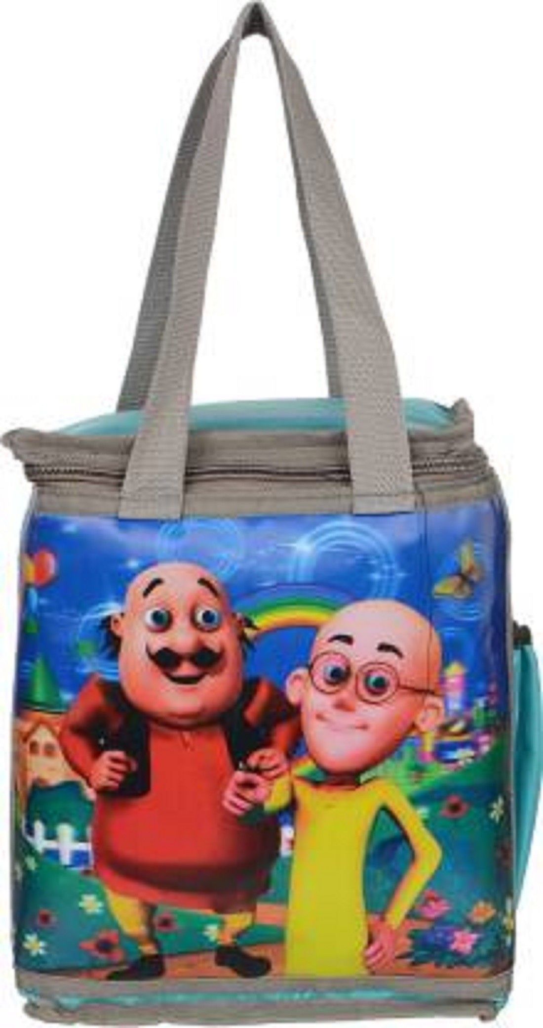 Lunch Bag for Girls School Women , Men, Kids Friendly Reusable & Washable Waterproof Moto patlo Lunch Bag (L green,10L ) Waterproof Lunch Bag-image-42