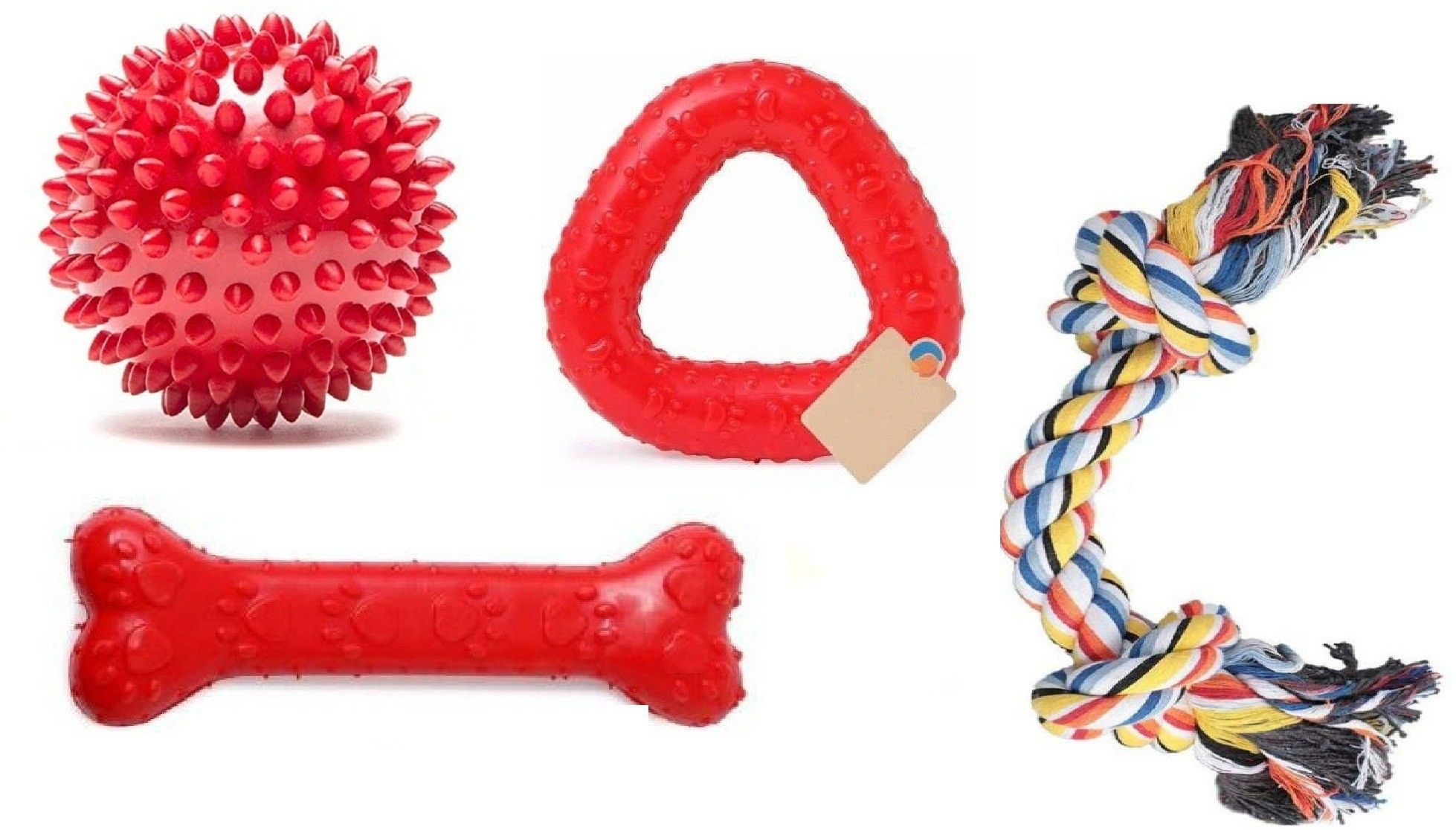 hachiko Best Quality Pet Rubber Chew Toys Ball + Rubber Bone + Ring Ball + Rubber ball + Trio Chew (Combo of 5) Pet Playing ,Exercise Rubber Fetch Toy Color May Vary. Rubber Chew Toy, Rubber Toy, Ball, Bone, Soft Toy, Fetch Toy For Hamster-picture-31