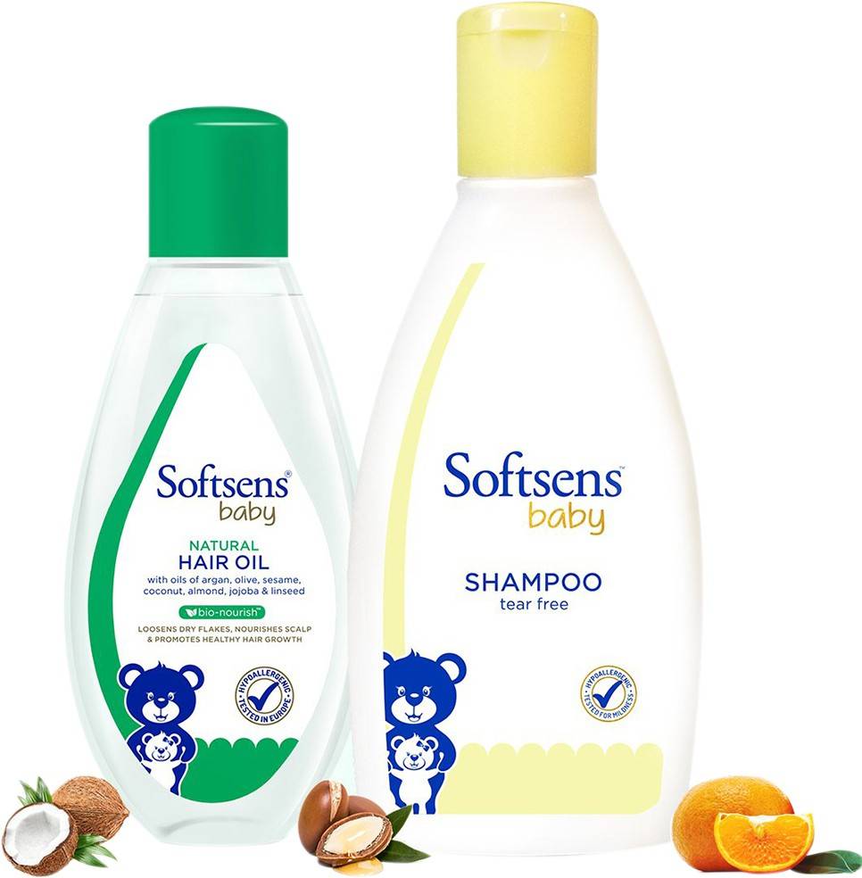 Softsens Baby Hair Care Duo, Hair Oil, 100 ml and Sh