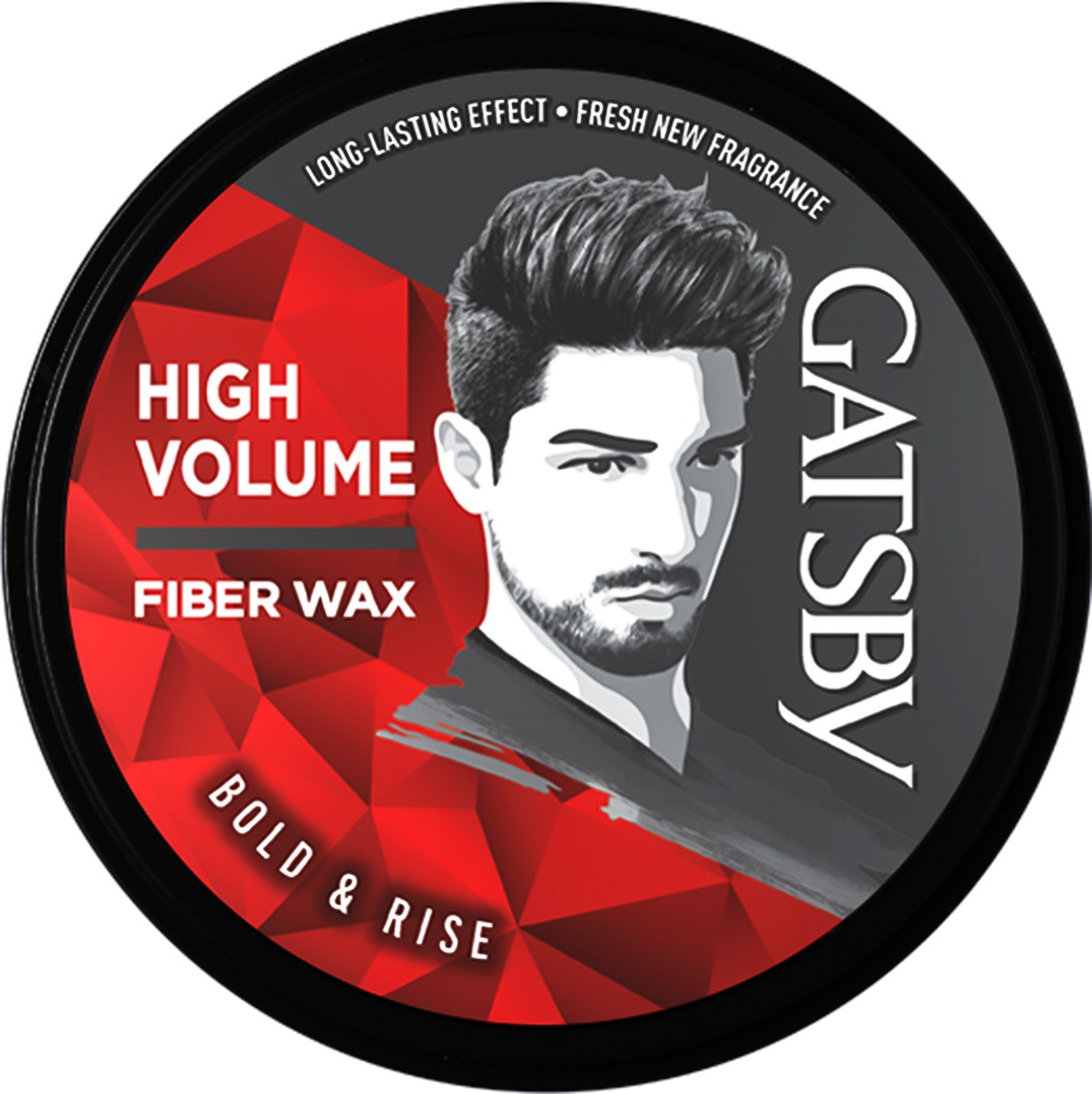 Gatsby Styling Fiber Hair Wax Bold & Rise High Volume, Natural Finish, Strong Hold, Anytime Re-Stylable & Easy Wash Off