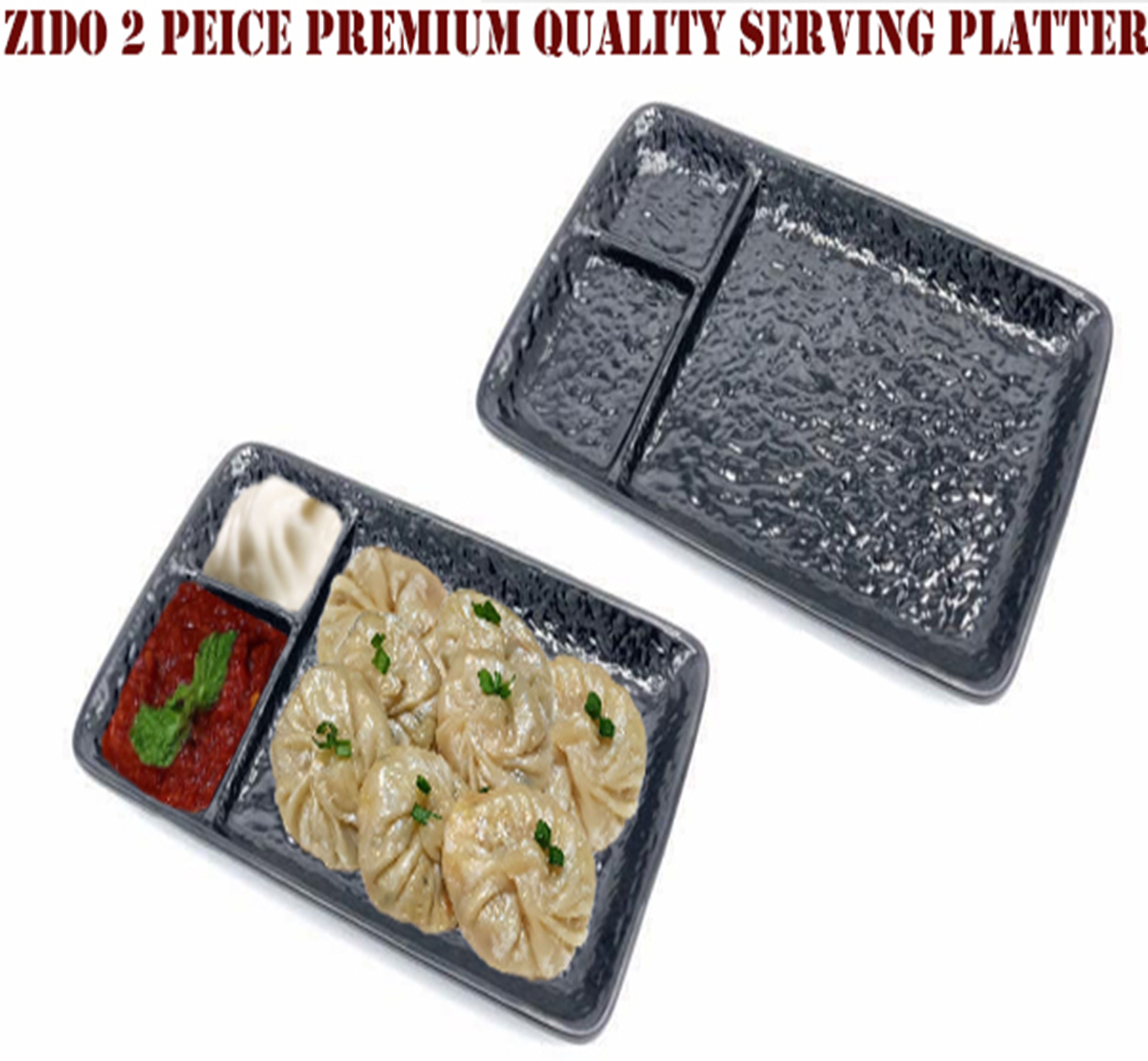 Exclusive (Pack of 2) Multi Purpose Serving Platter for All Type of Snacks Like Burger, Cutlet, Samosa, Momos, Noodles, Pasta, Chaap, Tandoori Items and as Your Wish Sizzler Tray-image-25