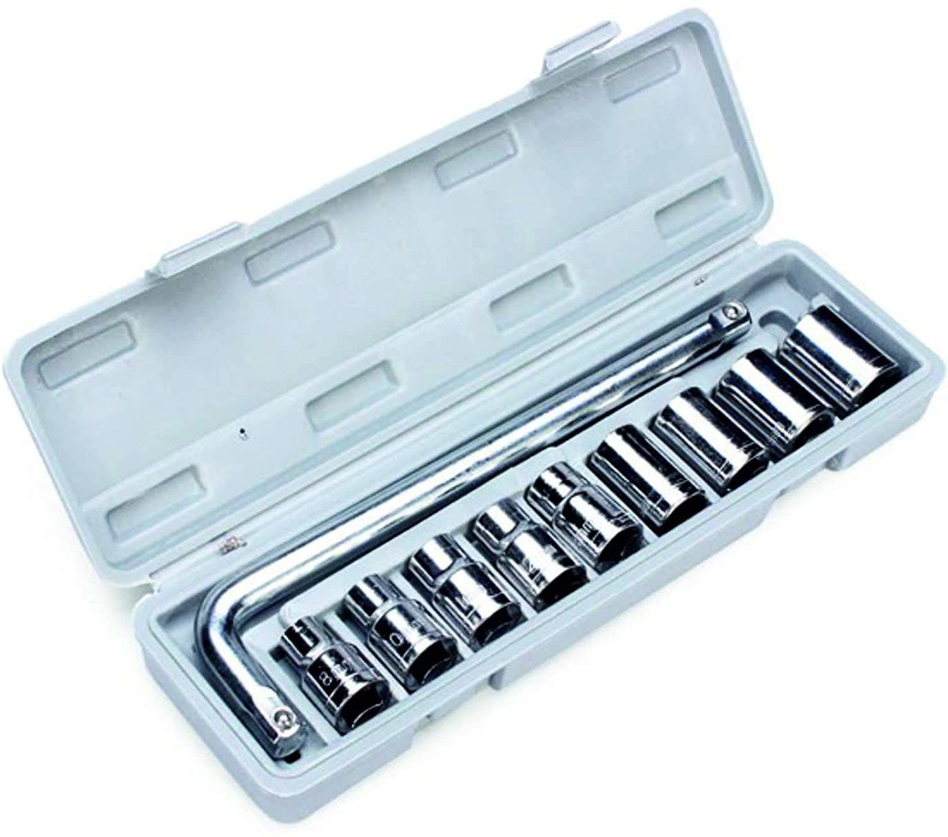 10 Pcs Socket Wrench Spanner Set Automobile Repair Tool Box Precision Sleeve Wrench Combination Hand Tool Socket Set Socket Set-image-22