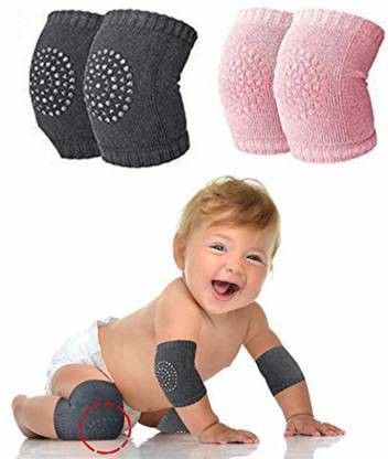 Breathable Comfortable Knee Cap for Kids (2 Pair) Multicolor Baby Knee Pads-image-40