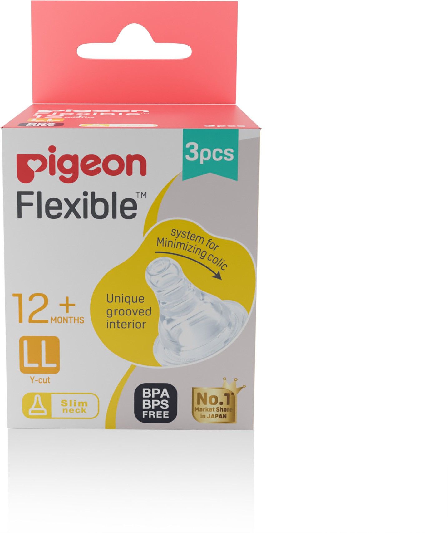 Baby Bottle Nipple Peristaltic Nipple LL Y Cut,for 12+ Month Babies Medium Flow Nipple