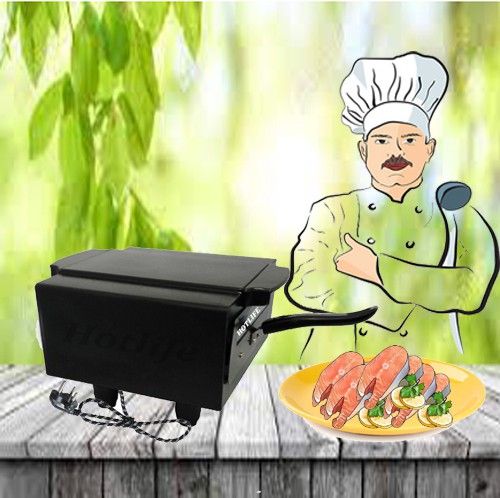 10 Inches " GE-6321 Electric Tandoor Pizza Maker Fish Chicken Tikka Naan Roti Cake Baker French Fries Meat Barbeque Chaap Oil-Free Fryer (Black) Electric Tandoor Electric Tandoor-image-1