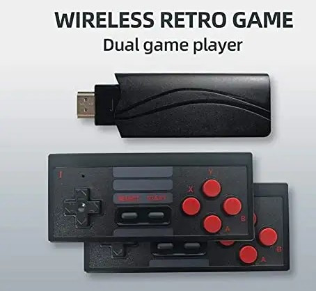 zo2ra Multi Player Extreme Mini Game Box Stores 620 Games Wireless USB TV 2.4G Dual Wireless Gamepad Handheld Video Game Console Handheld Gaming Console with 620 Games Inbuilt, CONTRA image 1