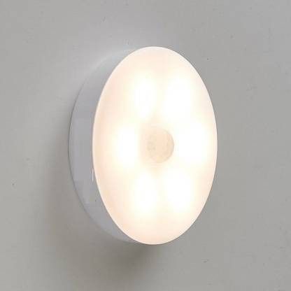 GAHLOT ENTERPRISE Induction Light Wireless USB Rechargeable ABS Round Intelligent Body Motion Sensor LED Light Night Light, Super Sensitive Magnetic 5W Induction Bulb for Home Indoor & Outdoor, Wardrobe, Staircase etc Bulb Emergency Light Bulb Emergency Light (White) Motion Sensor Light-image-47
