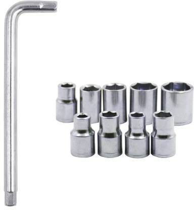 10 Pcs Socket Wrench Spanner Set Automobile Repair Tool Box Precision Sleeve Wrench Combination Hand Tool Socket Set 1/2" Drive Metric Socket Wrench Set 10Pc (10, 11,12,13,14,17,19,21 mm) Socket Set-image-23