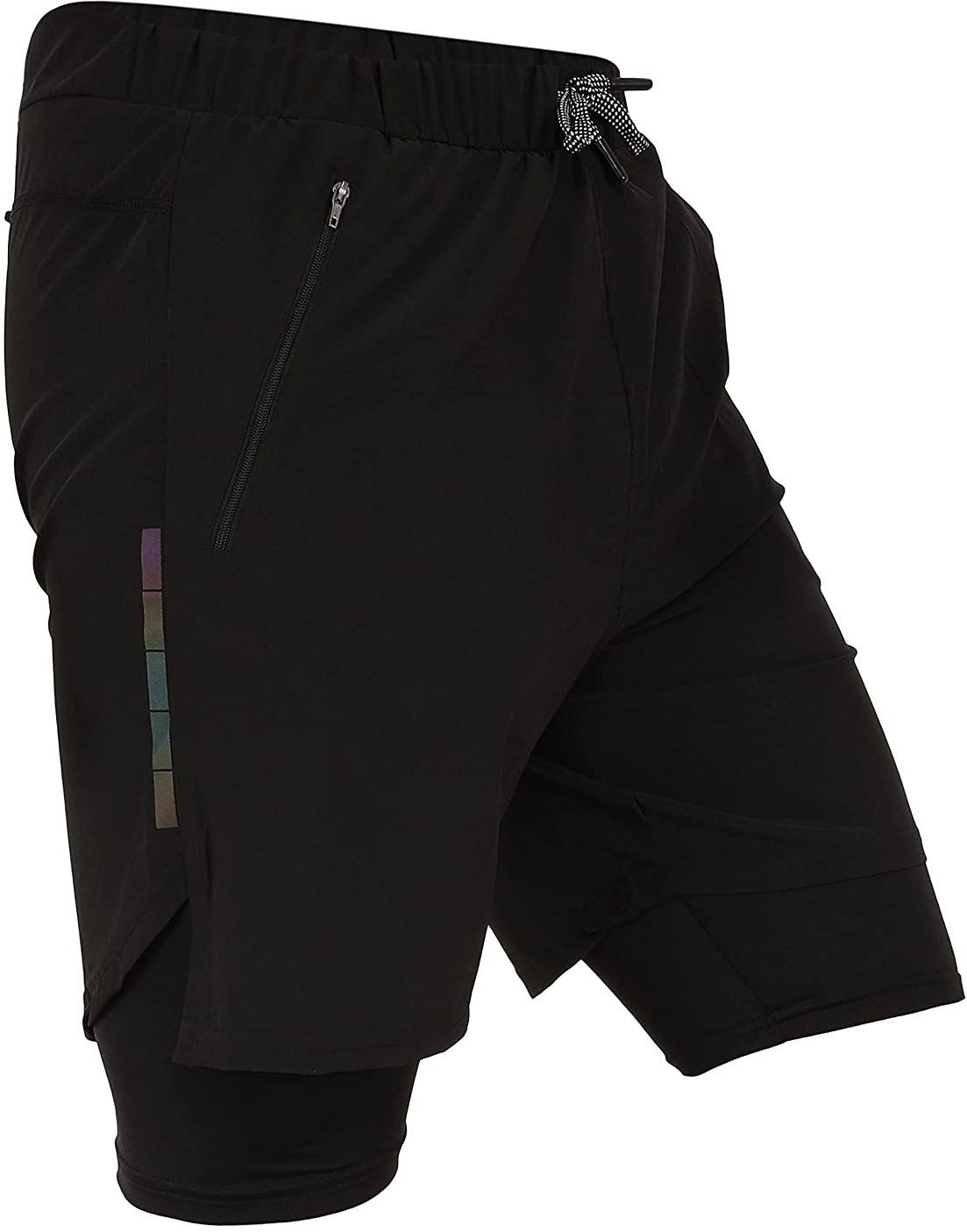 kyk Solid Men Black Gym Shorts, Sports Shorts, Cycling Shorts-picture-23