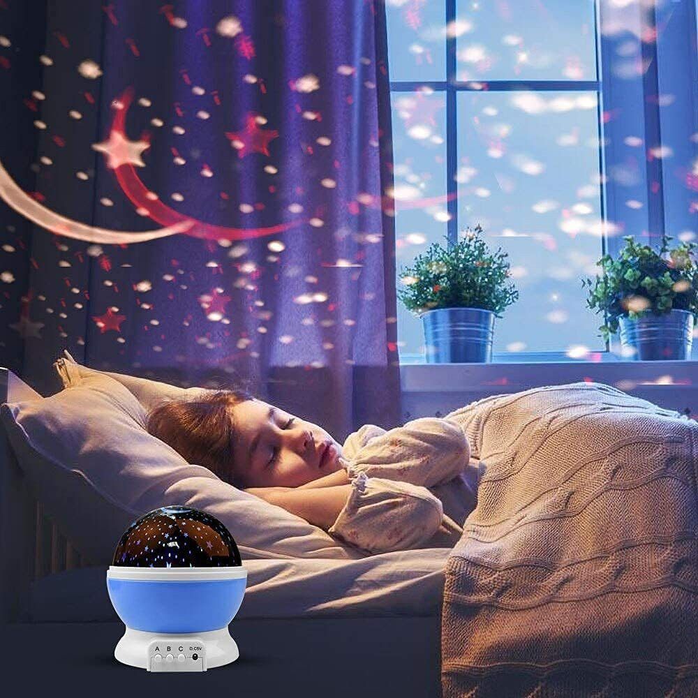 Star Master Dream Rotating Color Changing Projection Lamp Dream Rotating Night Disco Ball Set-image-7