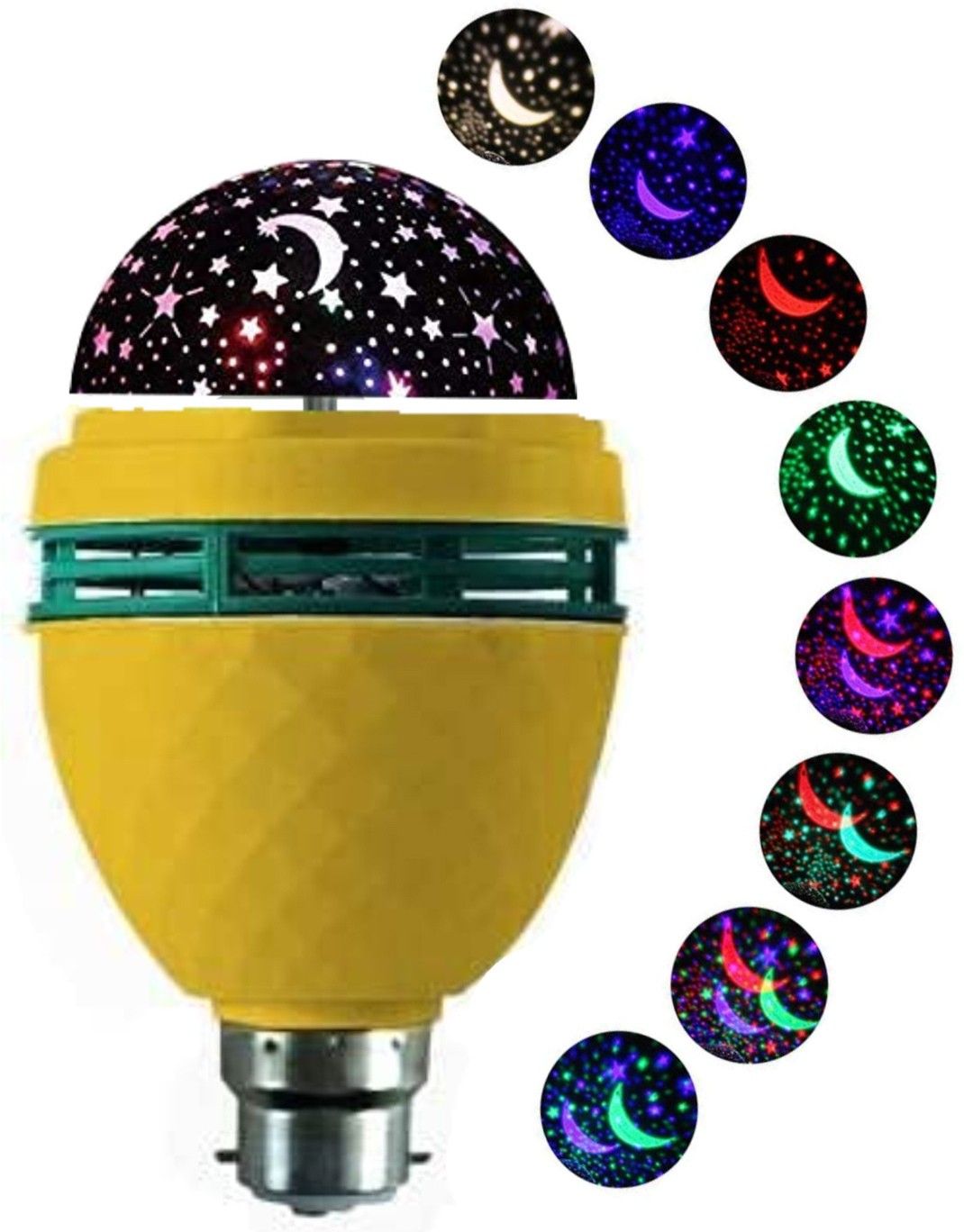 ™ (Diwali Light)Rotating Project LED Crystal Bulb Magic Disco Light Night Lamp for Party/Home Decoration Multi Color LED Light Single Disco Ball-image-13