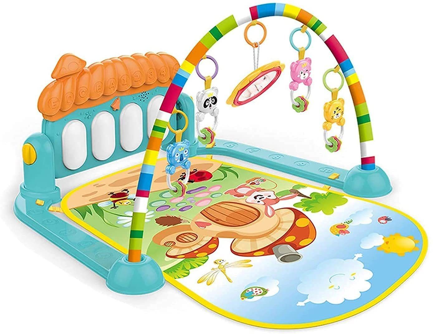 Kick & Play Musical Keyboard Mat Piano Baby Play Mat Gym & Fitness Rack