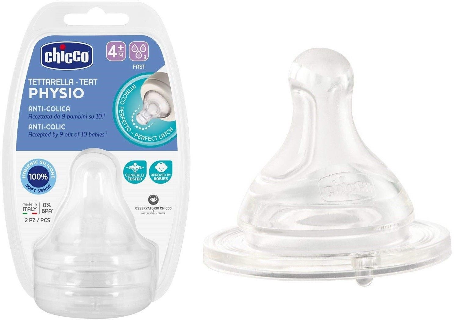 Teat Perfect 5 with Anti-Colic Effect, Nipple(4M+) Medium Flow Nipple
