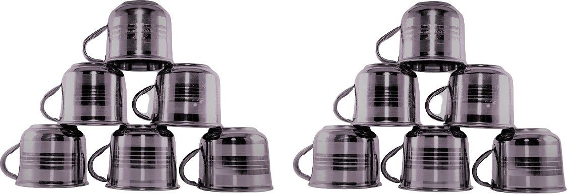 acetech Pack of 12 Stainless Steel SINGLE WALL Tea & Coffee Cup-picture-13