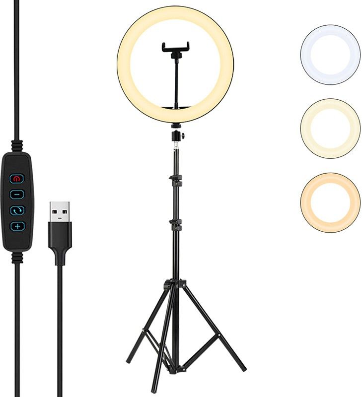 Wrapo Professional 12 inch LED Ring Light With Tripod Stand | 3 color modes Flash-picture-13