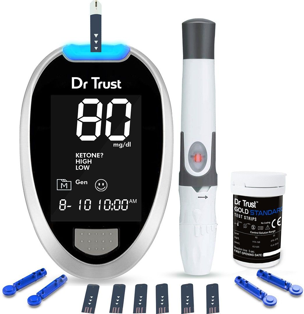 dr trust (USA) Digital Glucose Blood Sugar testing Monitor Machine with 10 Strips Glucometer-picture-18