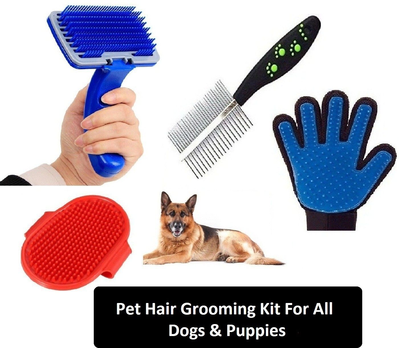hachiko High Quality Multi Ultra- Dog & Cat Grooming Kit Pet Bath Gloves + Gloves + Comb + Slicker Brush Trimmer Brush Shedding Removes Loose Undercoat, Slicker Brush for Pet Massage, Self Cleaning Plastic Slicker Brush With Press Key Slicker Brushes forDog, Cat, Rabbit, Hamster-picture-48