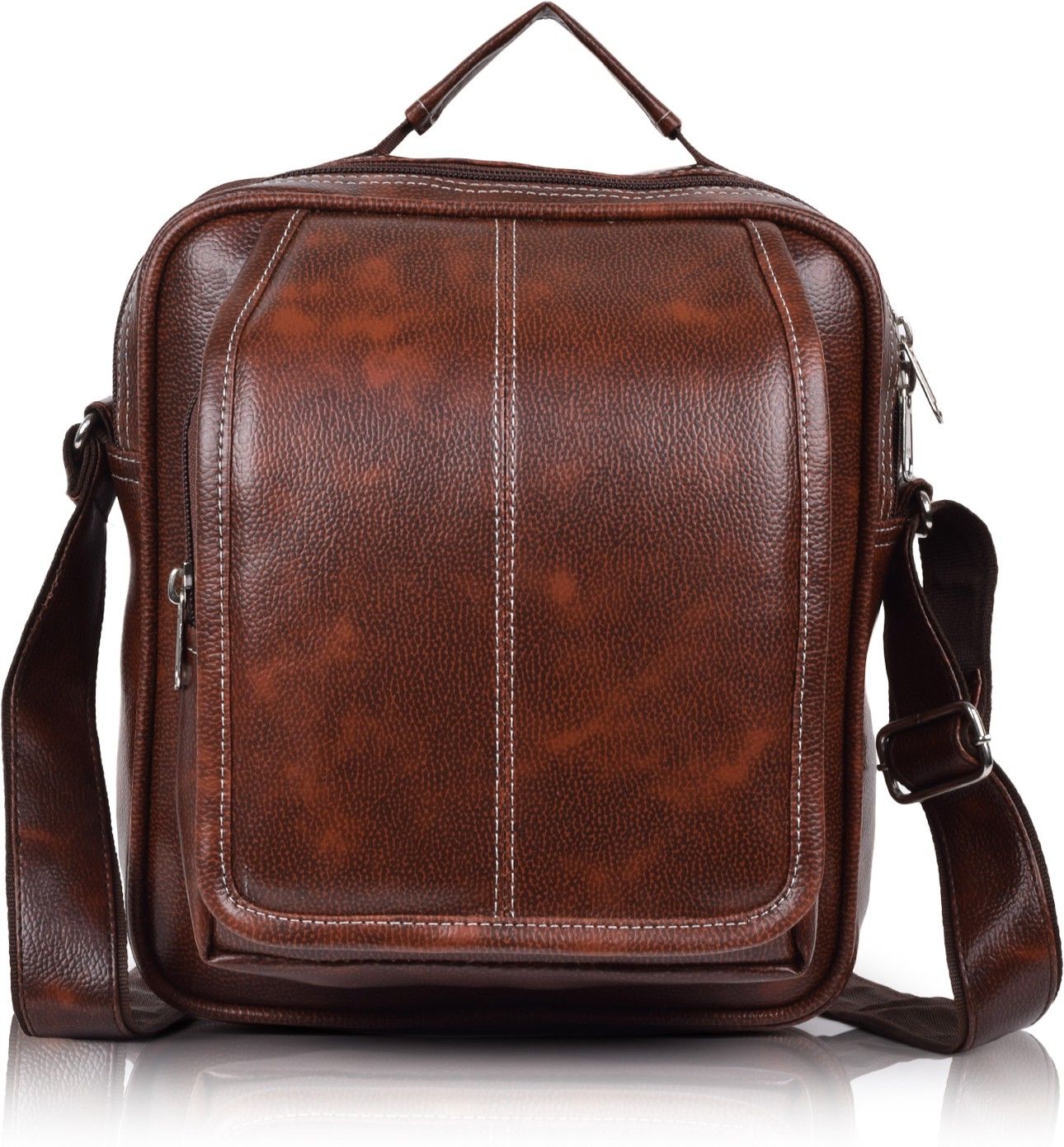 Brown Men Sling Bag - Extra Large Casual Trendy Travel Shoulder Crossbody Water Resistant Slingbag For Men-image-42